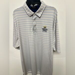 HMS GOLF COLLECTION MEN’S GOLF SHIRT  SIZE LARGE  “TOWNE LAKE HILLS GOLF CLUB”